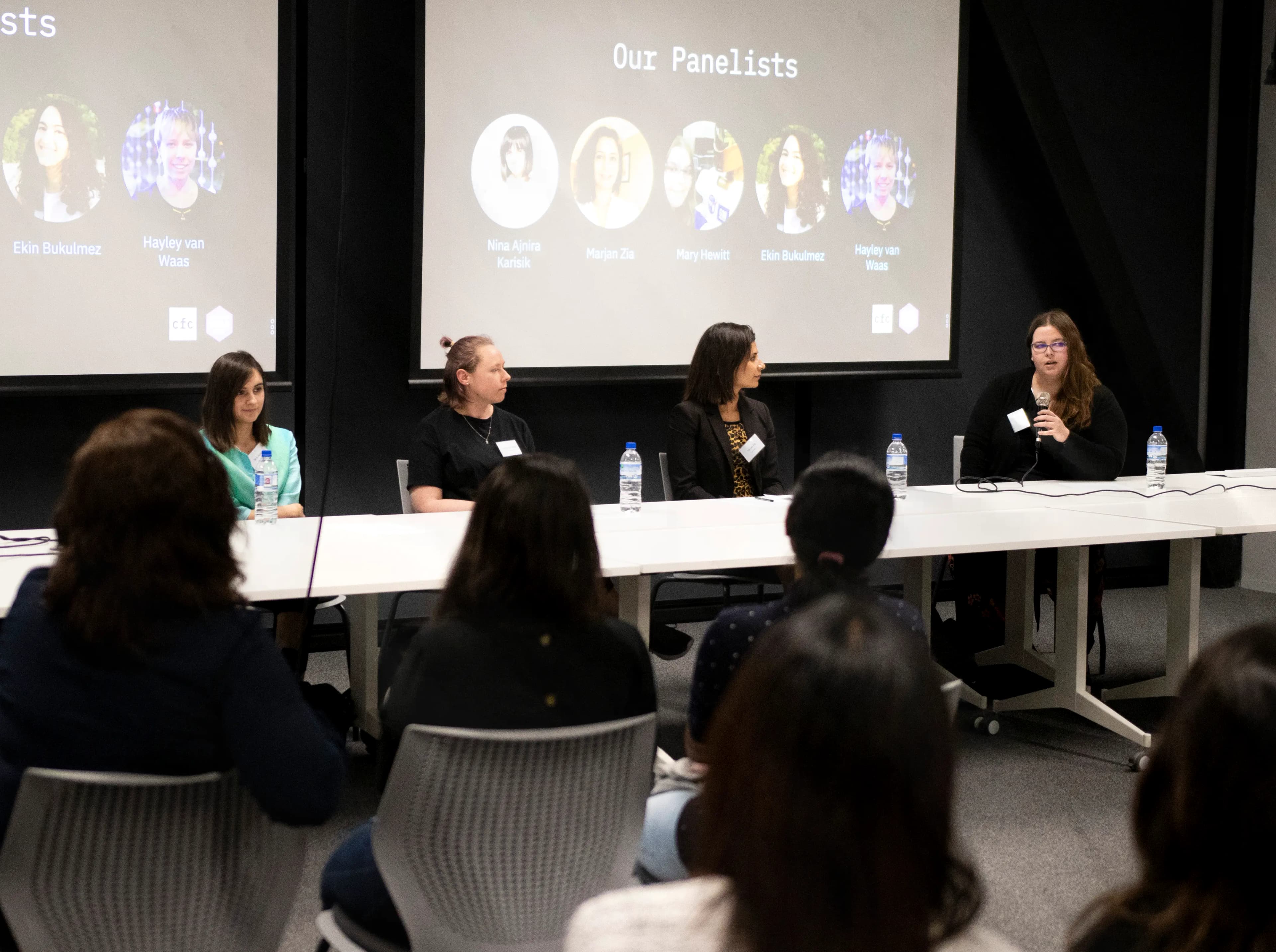 Image of panelists talking